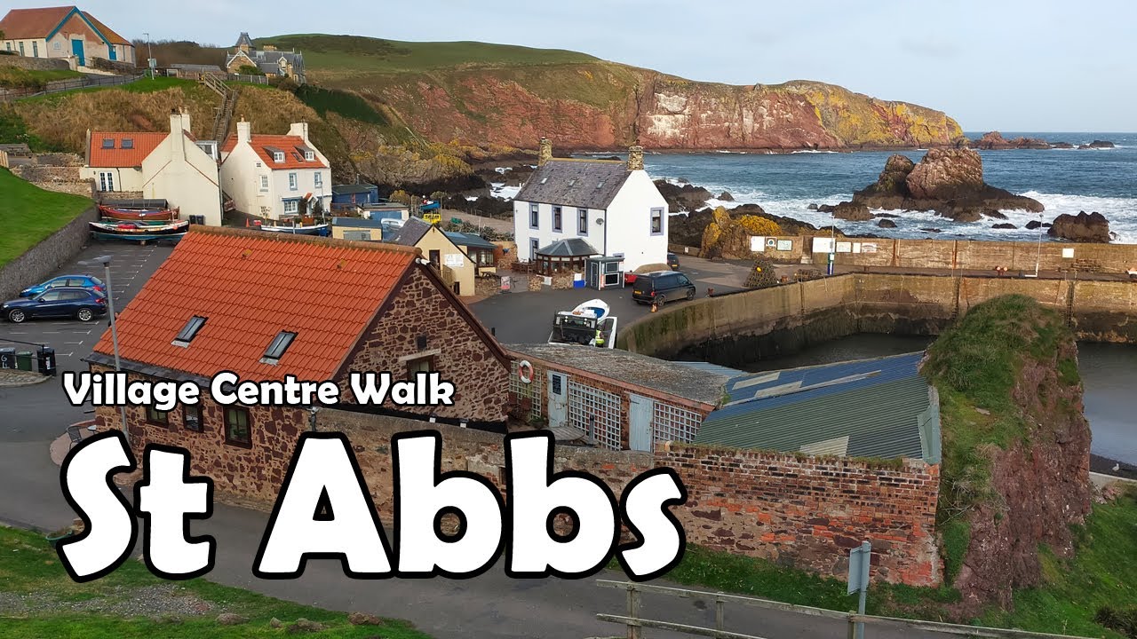 St Abbs, Scottish Borders【4K】| Village Centre Walk 2021