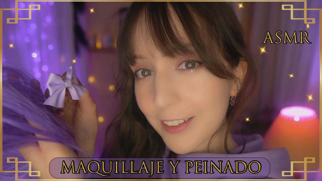 ⭐ASMR Фиолетовый Макияж 💜 [Субтитры] Я СДЕЛАЮ ТЕБЯ КРАСИВОЙ и ПОЧЕШУ для хорошего сна