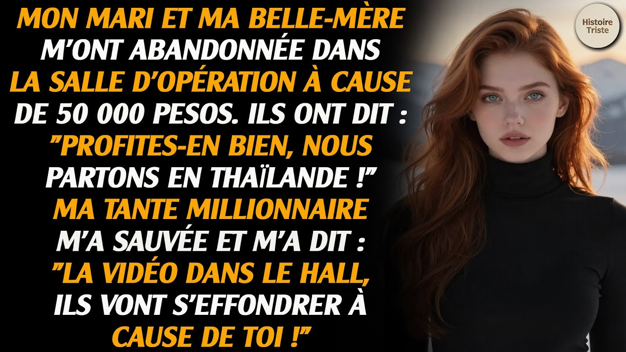 J'ai été abandonnée par mon mari et ma belle-mère dans la salle d'opération à cause de 50 000 pesos