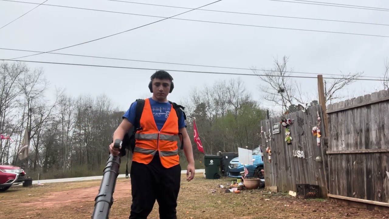 Cold start of my new ryobi 38cc backpack blower