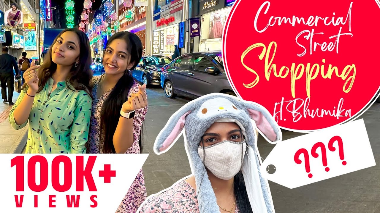 Commercial Street Shopping🛍️| ₹1000 shopping Challenge | ft. Bhumika Bhumesh Gowda |@bhavyagowda.670