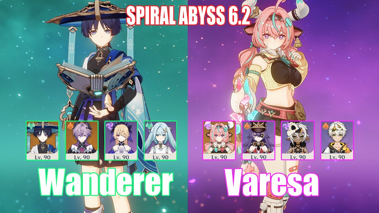 C0 Wanderer & C0 Varesa Overload | Spiral Abyss 6.2 | Genshin Impact