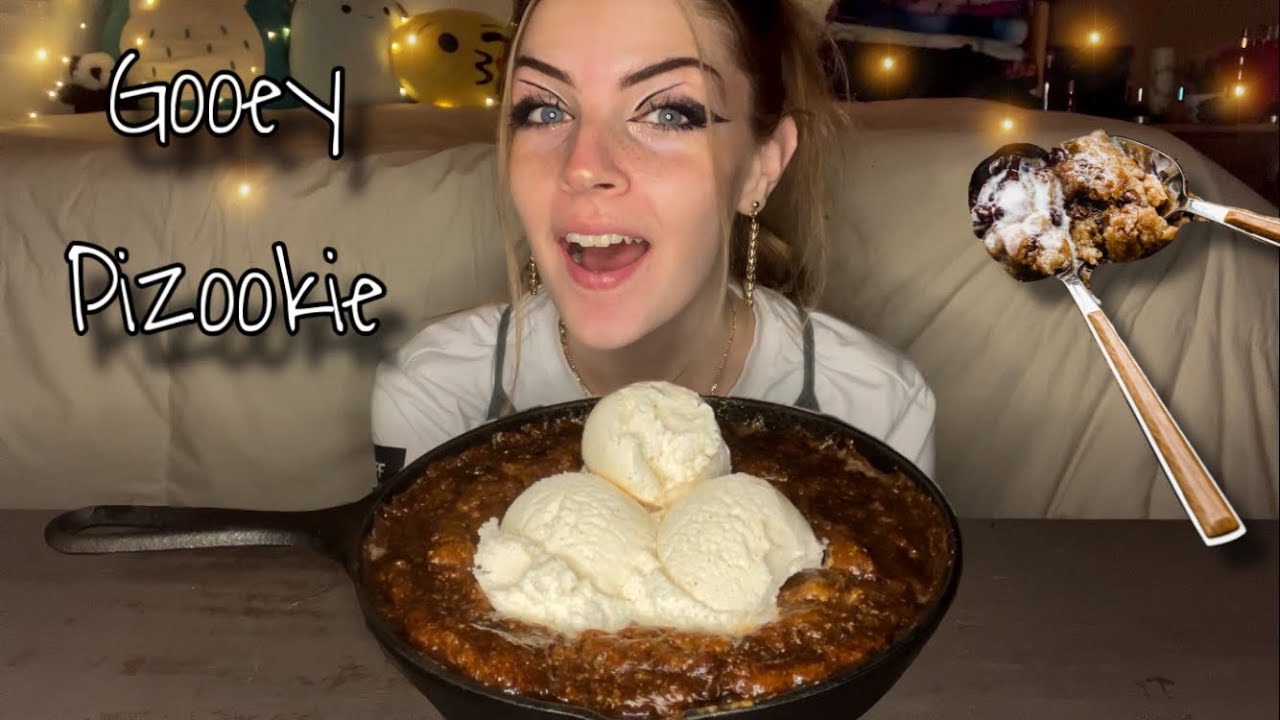 GOOEY CHOCOLATE PIZOOKIE MUKBANG! (Vegan) (No Talking)
