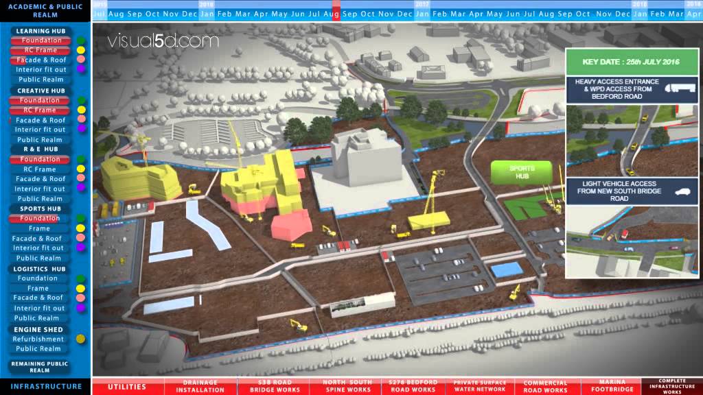 4d construction linked to a master tender programme