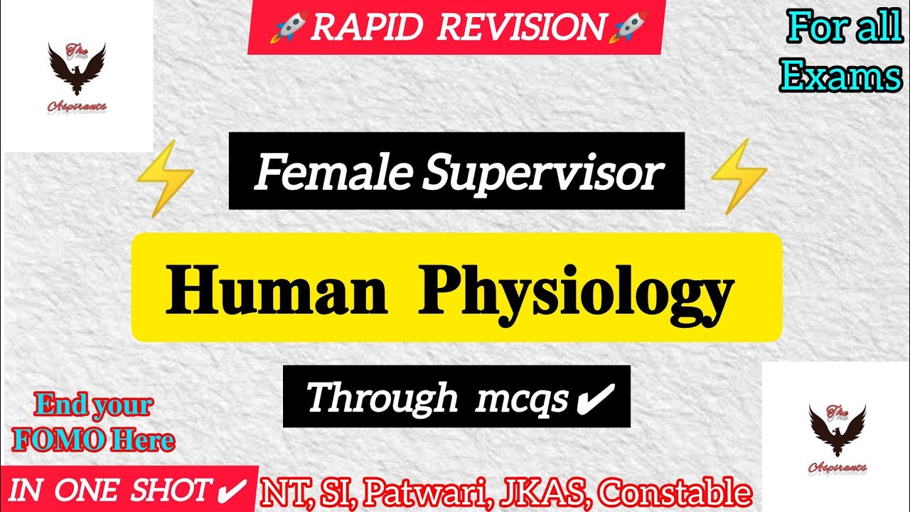 Human Physiology full lenght Mock test | Female Supervisor | Specialization Unit 5 |@TheAspirants01