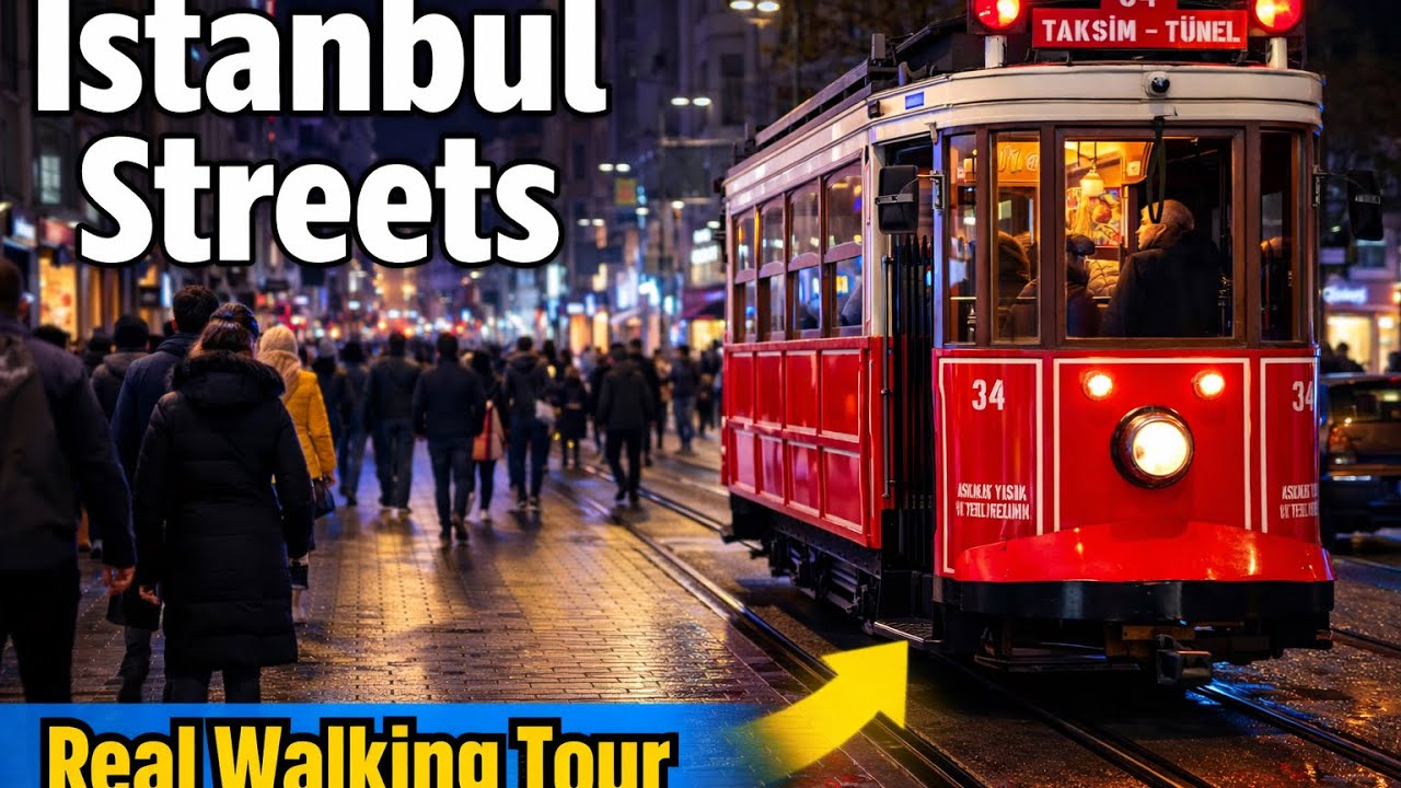 Walking Through Dark Backstreets of Istiklal, Istanbul