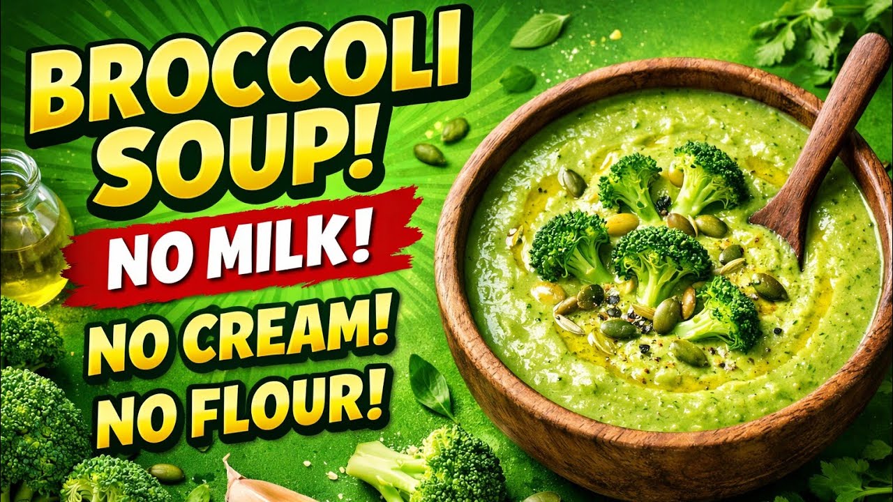 Creamy Broccoli Soup WITHOUT Milk  | No Heavy  Cream • No Cornflour