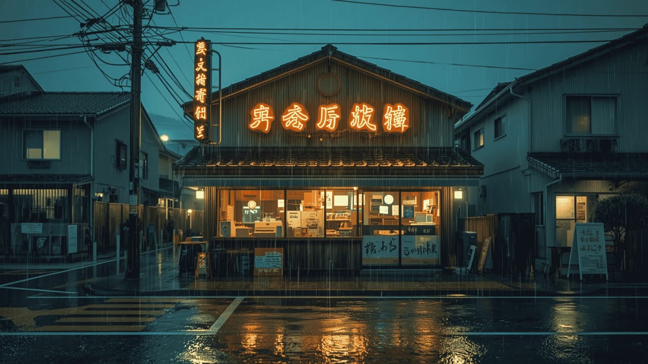 Japanese Rainy Street Lofi | Neon Night Vibes for Sleep & Chill