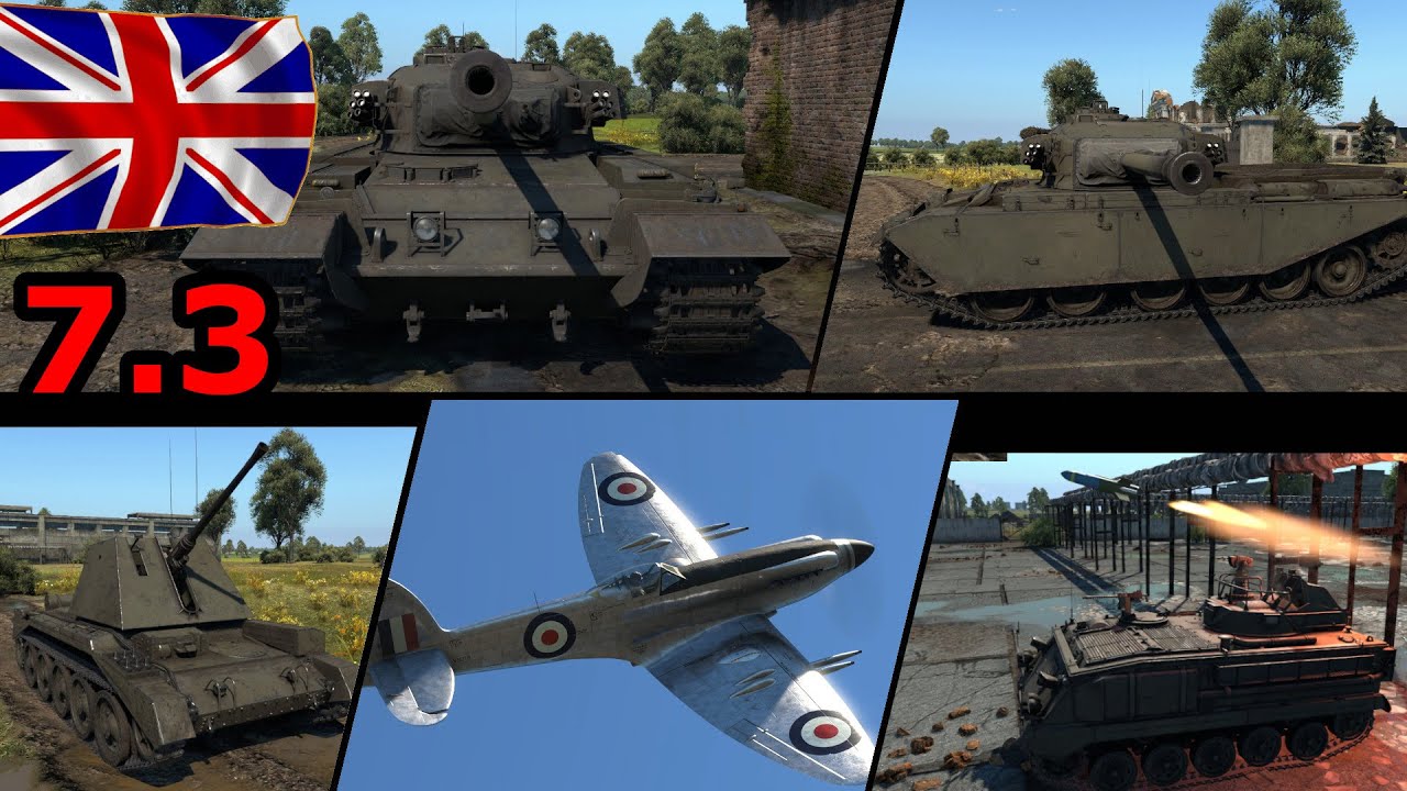 Moc Herbaty 7.3 | Caernarvon, Centurion 3, Swingfire, Crusader AA Mk I, Spitfire 24 | War Thunder