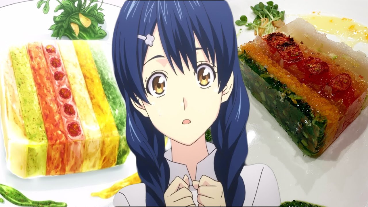 ANIME FOOD - Shokugeki no Soma | 食戟之靈 How to make Rainbow Terrine from Food Wars | 彩虹蔬菜冻
