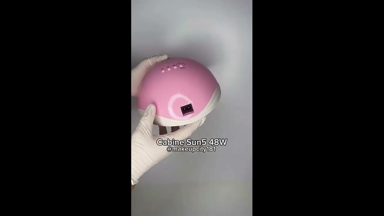 cabine unha led uv forninho para unha em gel 48w rosa makeup city