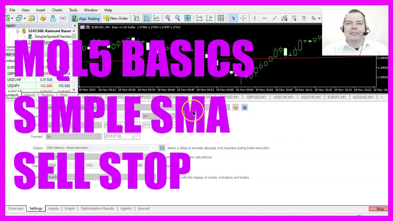LEARN MQL5 TUTORIAL BASICS - 82 SIMPLE SMA SELL TRAILING STOP