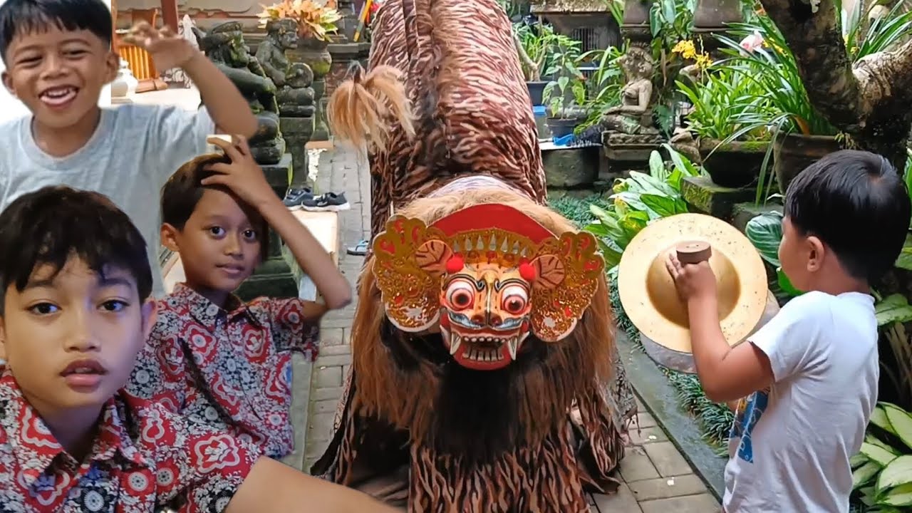 Jemput Kakak Irvan Sambil Maen Barong Dan Gambelan
