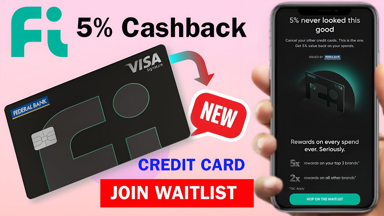 Fi Money Credit Card Launch 5% Benefits | fi money credit card apply | fi credit card waitlist join