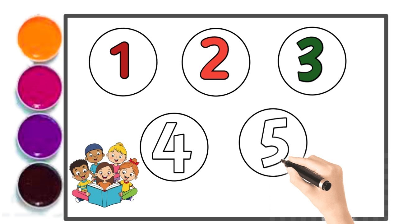 Number Tracing 1–10 🔢✏️ | Easy Painting & Writing for Kids