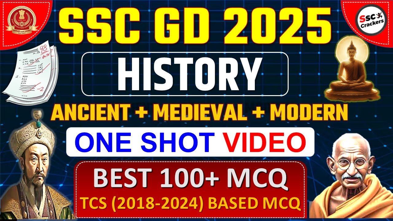 SSC GD 2025 | History One Shot Complete Revision | History Best 100+ MCQ |  By SSC CRACKERS