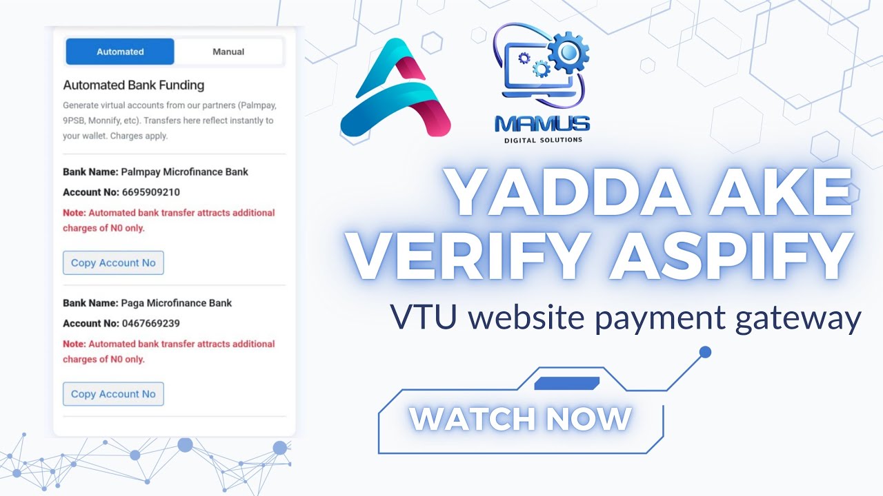 YADDA AKE REGISTER DA VERIFY NA ASPIFY PAYMENT GATEWAY.