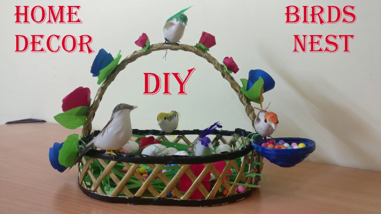 DIY | Birds Nest (Basket) | Home Decoration | Newspaper Craft