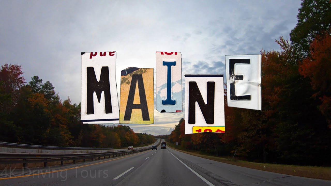 Countryside Drive 4k - Brunswick to Portland - Maine, USA