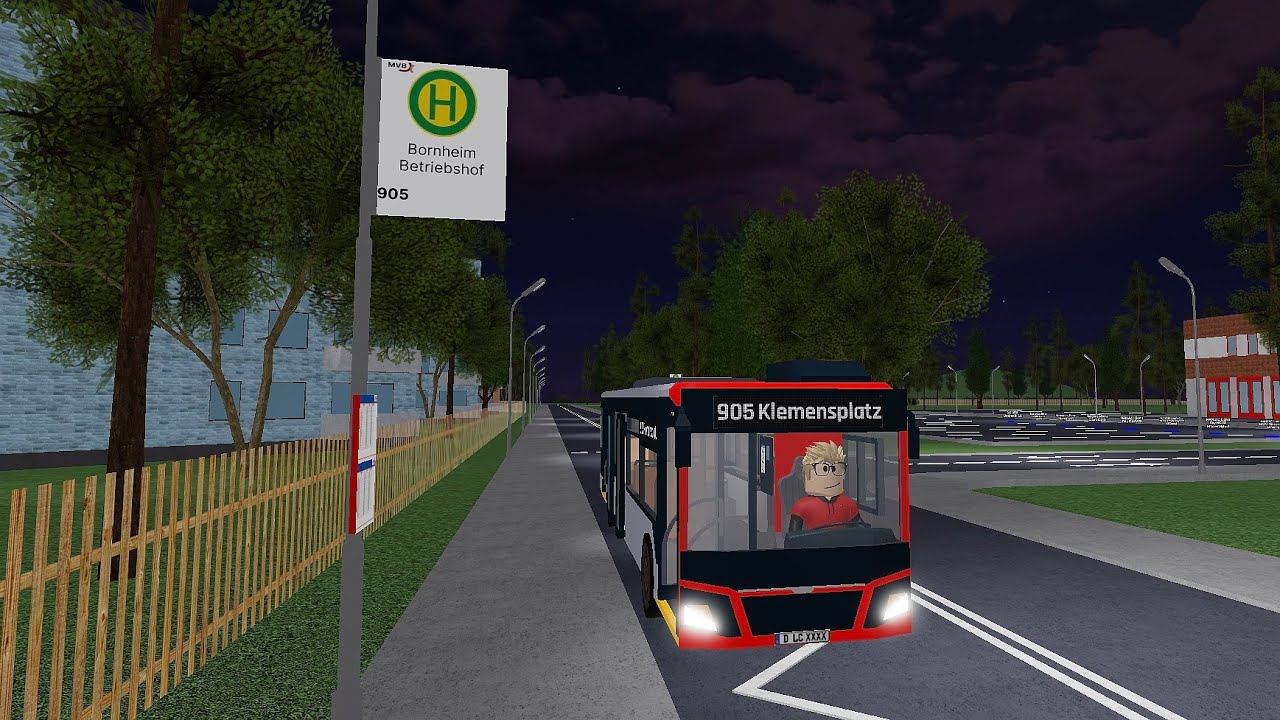 Linie 905 Klemensplatz – Schmitzhöhe Zentrum (MVB Roblox v1.2.10) Zwischen drin neuer Linienweg.