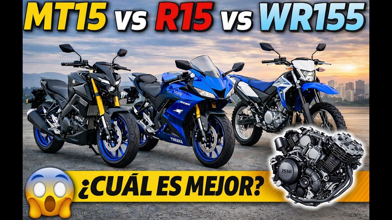 ✅ “¿Deportiva, Naked o Offroad? Yamaha R15 vs MT15 vs WR155 (Comparativa REAL)”