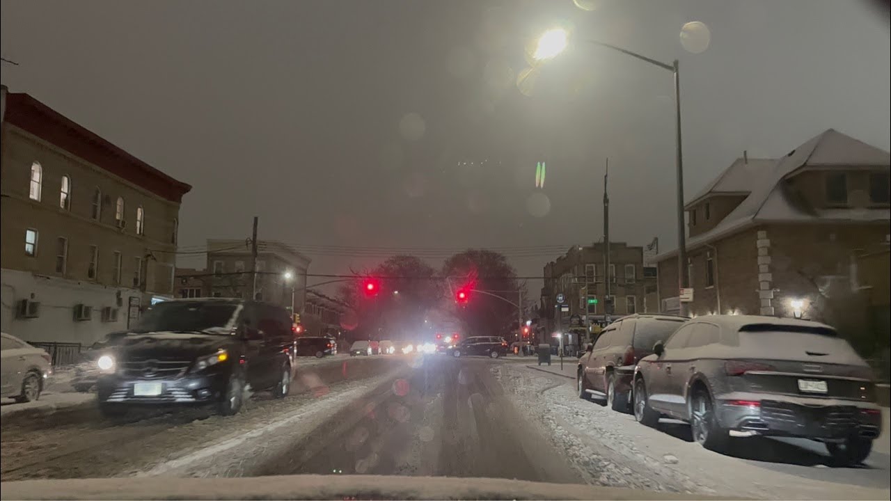 🔴 LIVE Driving in the Snow in Brooklyn NYC
