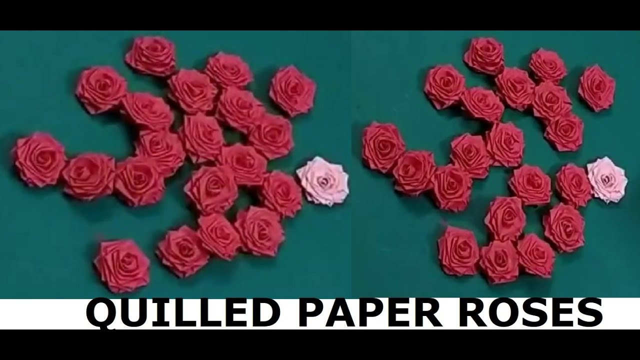 EASY QUILLING ROSES||QUILLING ROSE TUTORIAL || PAPER ROSES||DIY||HOW TO MAKE ROSE||QC SQUARE