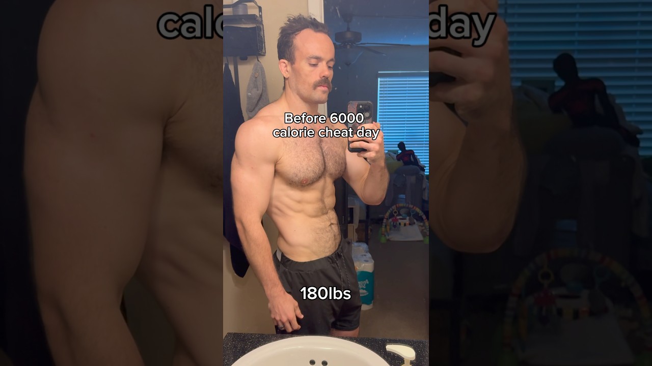 Before and After a Massive Cheat Day #weightloss #cheatday #eating #physique #dieting #cheatmeals