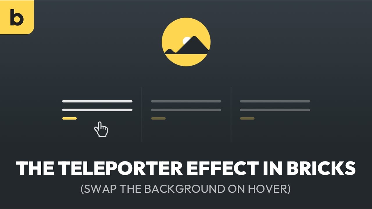 The Teleporter effect in Bricks builder