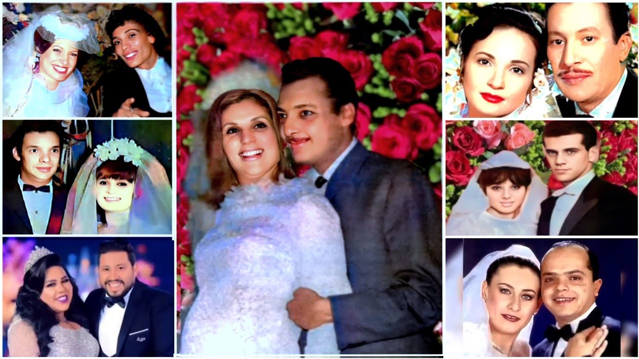 شاهد 190 صورة نادرة لزفاف جميع فنانين زمان منذ الستينيات وحتي الان بعضهم استمر زواجه لأكثر من 60 عام