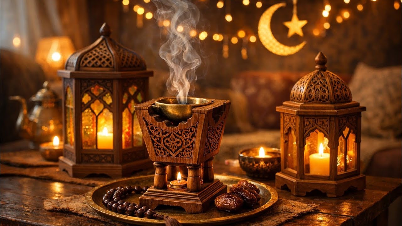 🌙🎶 ألحان الهلال المضيء , أجواء رمضانية ساحرة من موسيقى رمضانية هادئة , خلفيات من الفوانيس #ramadan