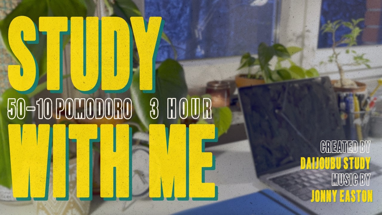 Study With Me / 3 HOUR 🧠 ✍️ / calm piano 🎹 at Early Sundown in Croatia / 50-10 pomodoro ⏰