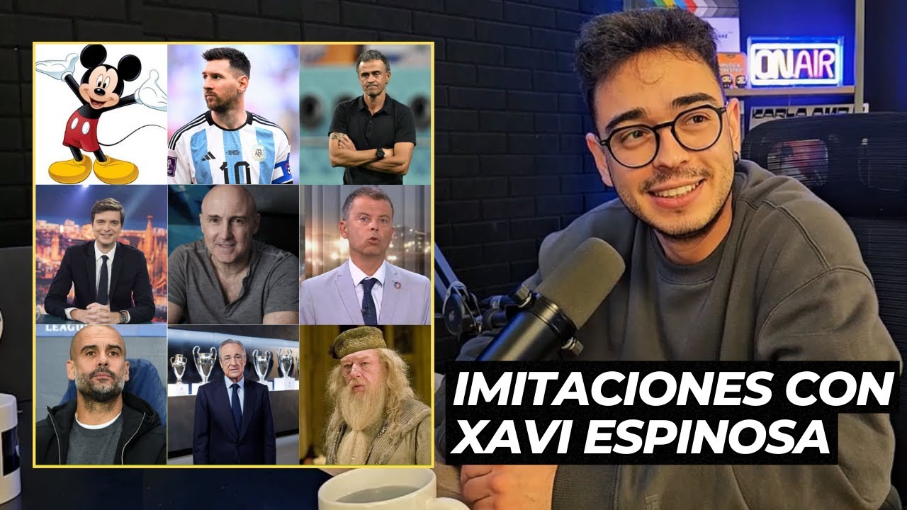 Xavi Espinosa imita a dieciocho personajes en menos de cuarenta segundos.