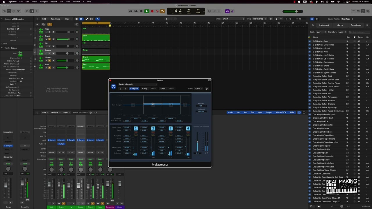 Logic Pro 10.7 - New Sounds (How To Make These Drums Smack!)