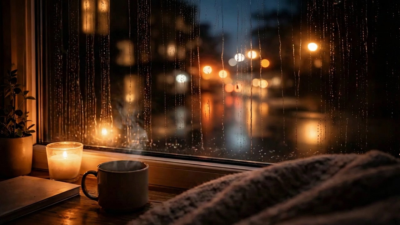 Rain Sounds on Window 🌧 Relaxing Ambience for Sleep, Study & Stress Relief (30 Min)