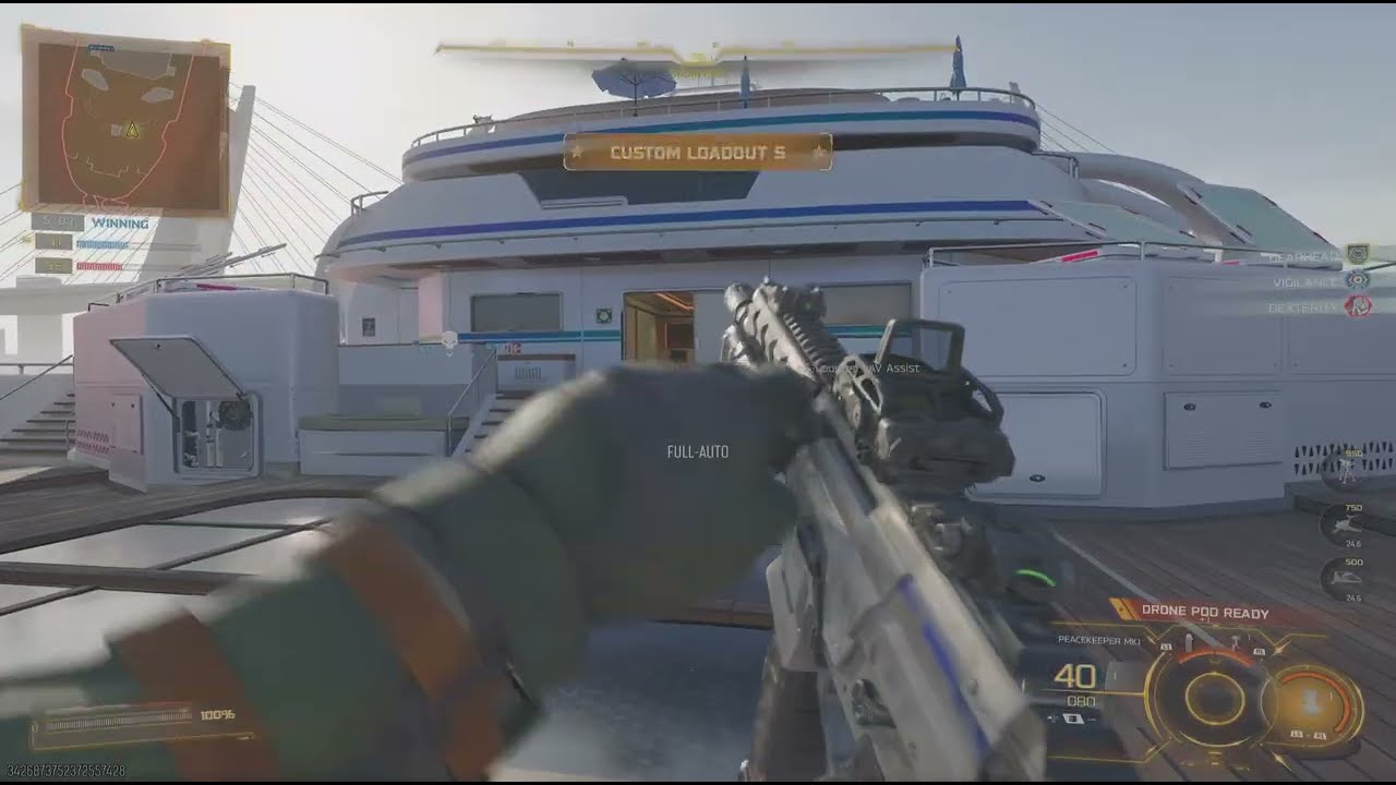 Call of Duty Black Ops 7 (Hijacked) 5v5 that C4 almost had him tuff against Bots.