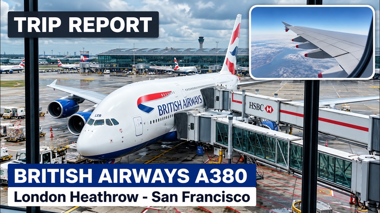 British Airways A380 – London Heathrow to San Francisco | Trip Report (Epic Bay Area Approach!)