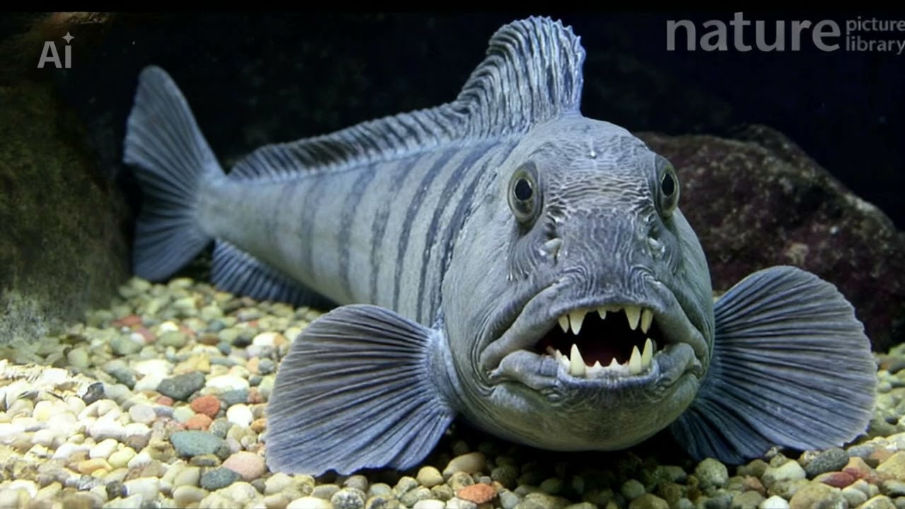 Wolffish: The Fish With Wolf-Like Teeth 🦷 #didyouknow #facts #wolffish #wolf #fish 