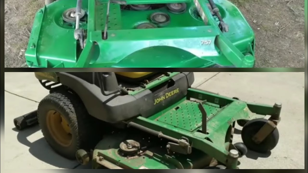 How to Repair and Paint a Rusty Mowing Deck - John Deere 757 zero turn
