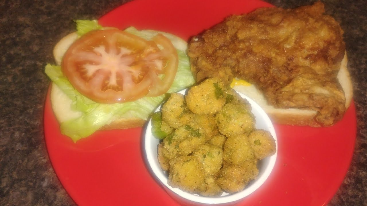 Pork Chops Fried My Way & Fried Okra #cooking #food #friedporkchops 