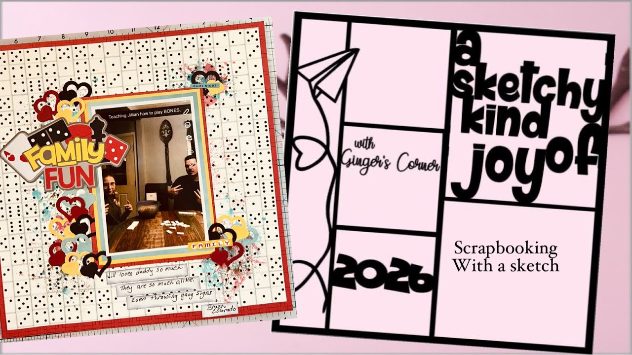 A SKETCHY KIND OF JOY Using a sketch to create a layout. #scrapbookinglayouts #scrapbookingideas