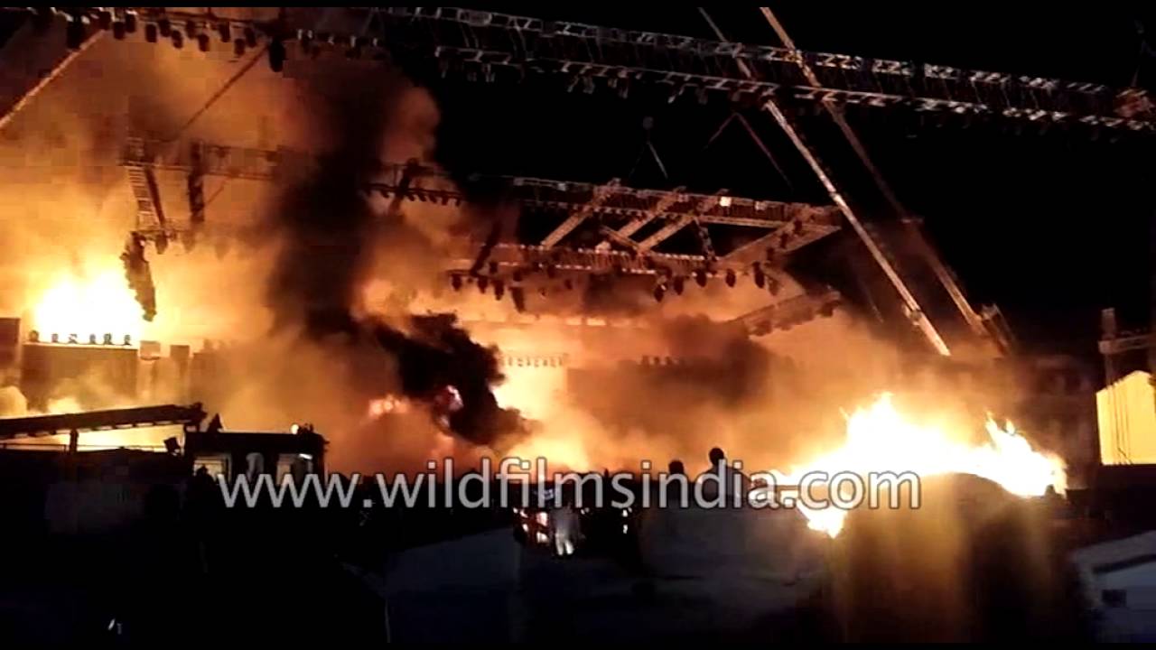 ''Make in India' show stage catches fire in Mumbai