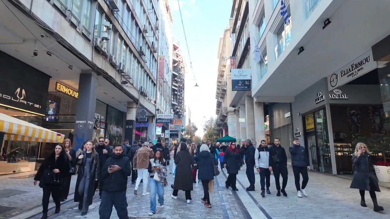 Athens, Greece Walking Tour - 4K