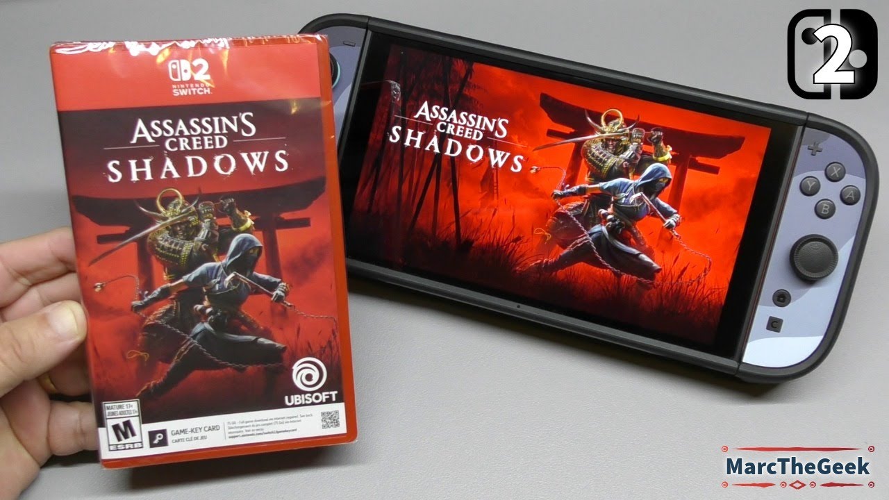 Распаковка и игровой процесс Assassin's Creed Shadows на Nintendo Switch 2