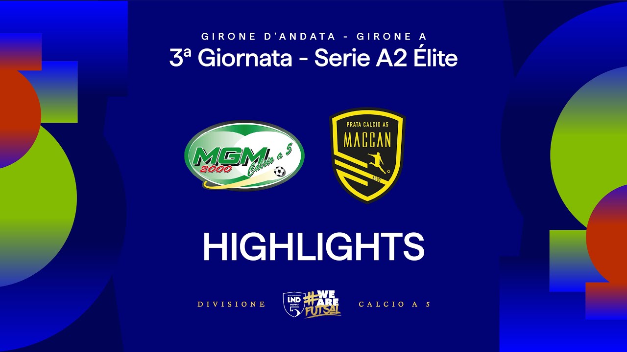 MGM 2000-Maccan Prata 6-5 | Gol e highlights | 3ª giornata | Serie A2 Élite 2025/2026