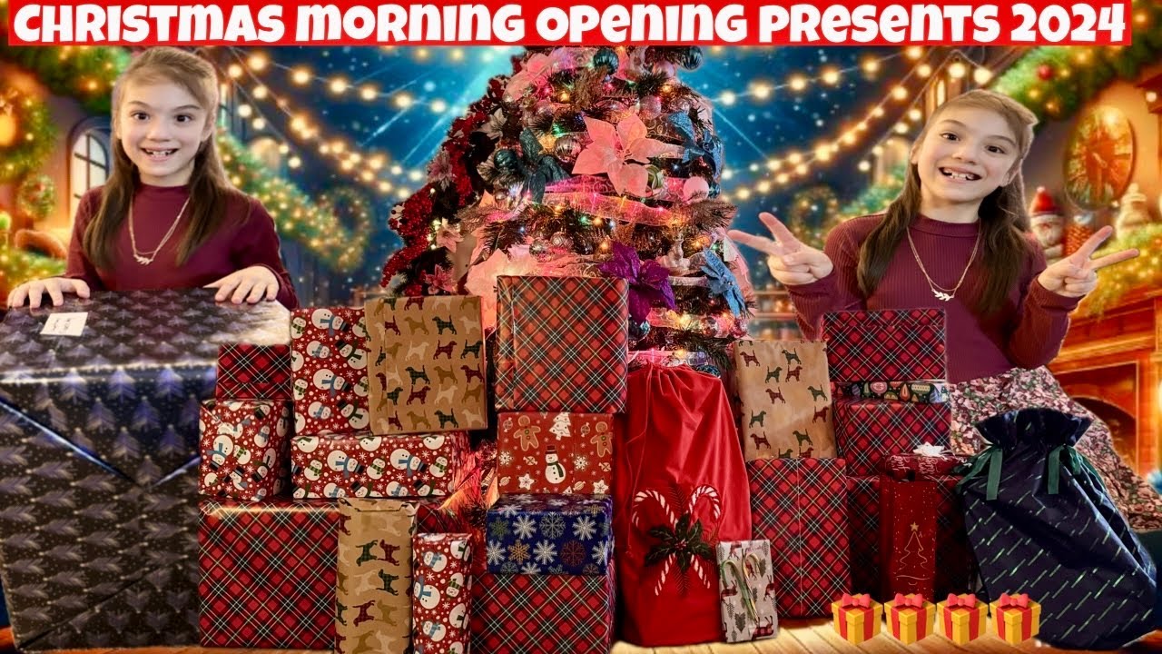 CHRISTMAS MORNING OPENING PRESENTS 2024 * READING SANTA'S LETTER  *MERRY CHRISTMAS TO ALL !