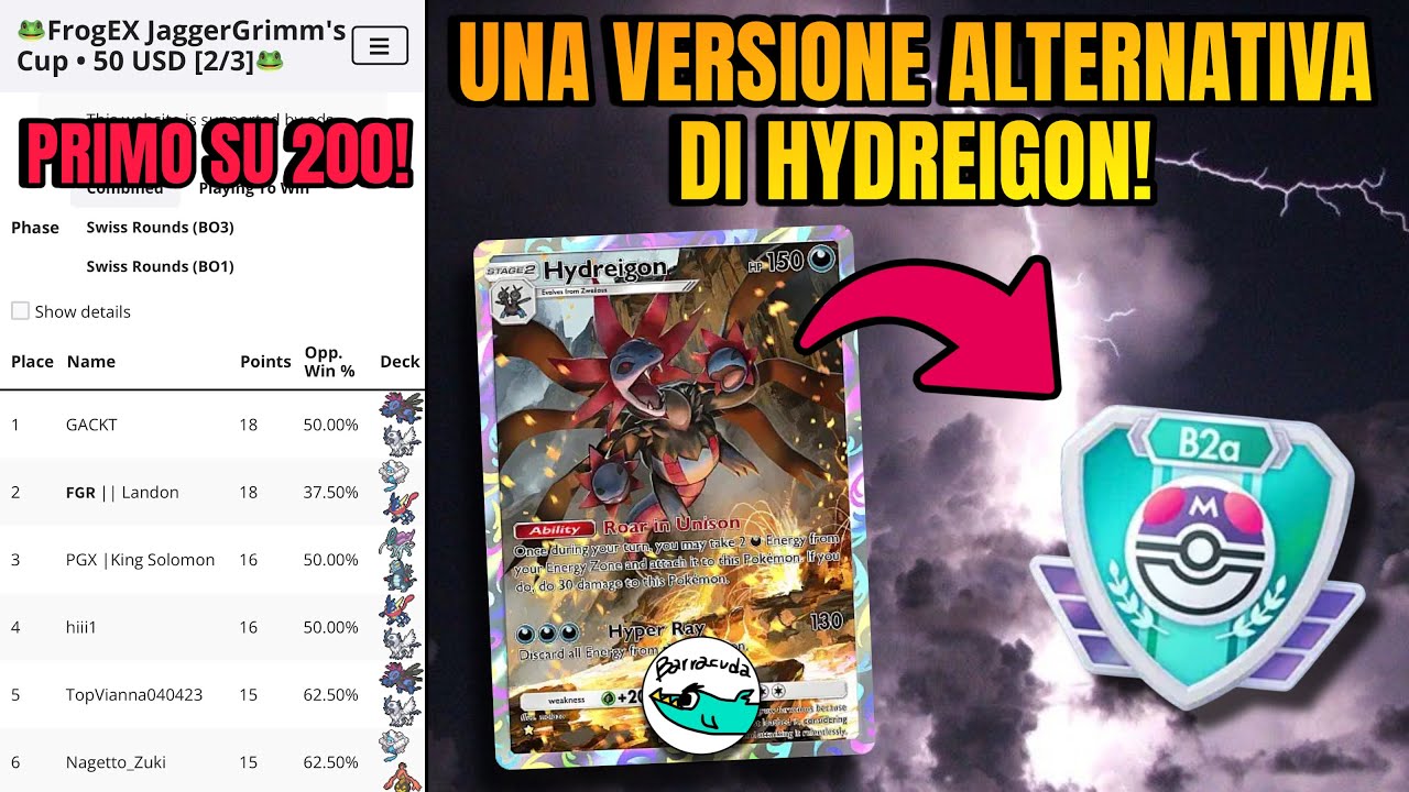 HYDREIGON È DAVVERO SPARITO? PROVIAMO UNA VERSIONE DIVERSA! 1' SU 200 IN TORNEO! Pokemon TCG Pocket