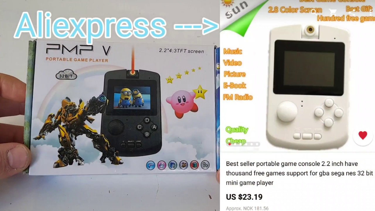 Test 32bit PMP V handheld chinese game player