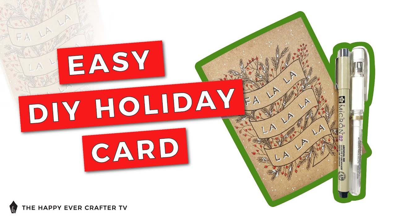 Easy DIY Hand Lettered Holiday Card