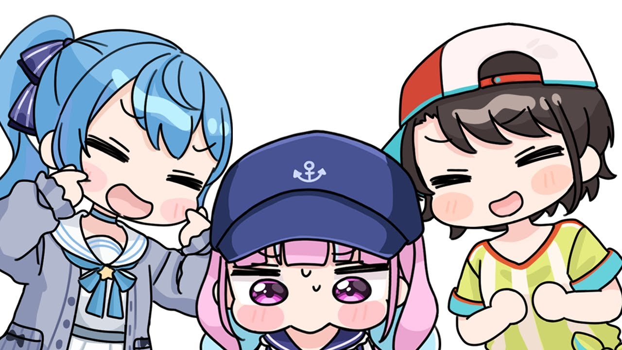 Aqua got overwhelmed by Subaru's and Suisei's extroverted vibes[Animated Hololive/Eng sub]